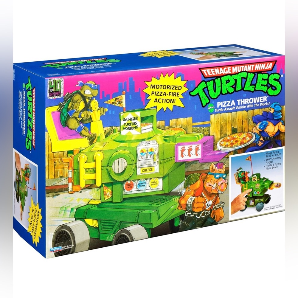 PlayMates Teenage Mutant Ninja Turtles Classic Pizza Thrower Vehicle - NEW
